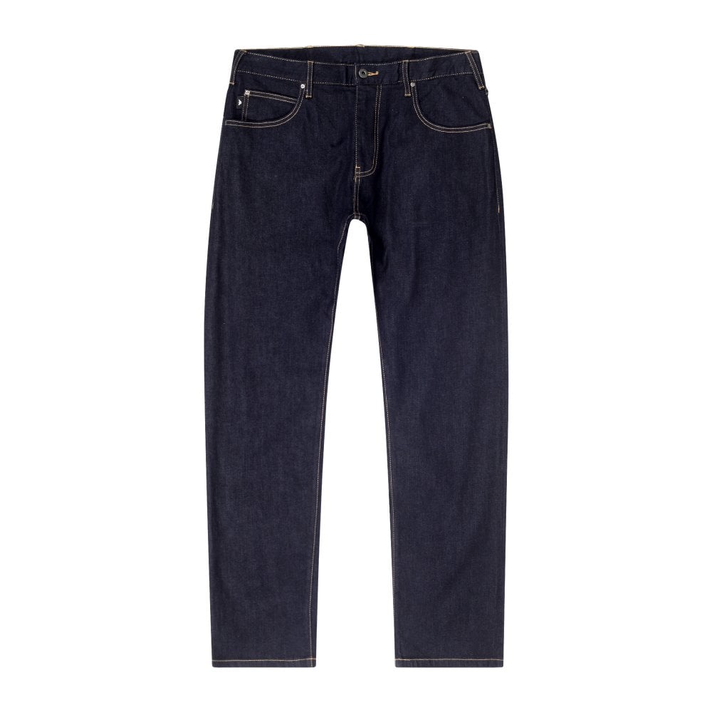 Emporio Armani J45 Mens Regular Fit Dark Blue Stretch Denim Jeans EAM10283