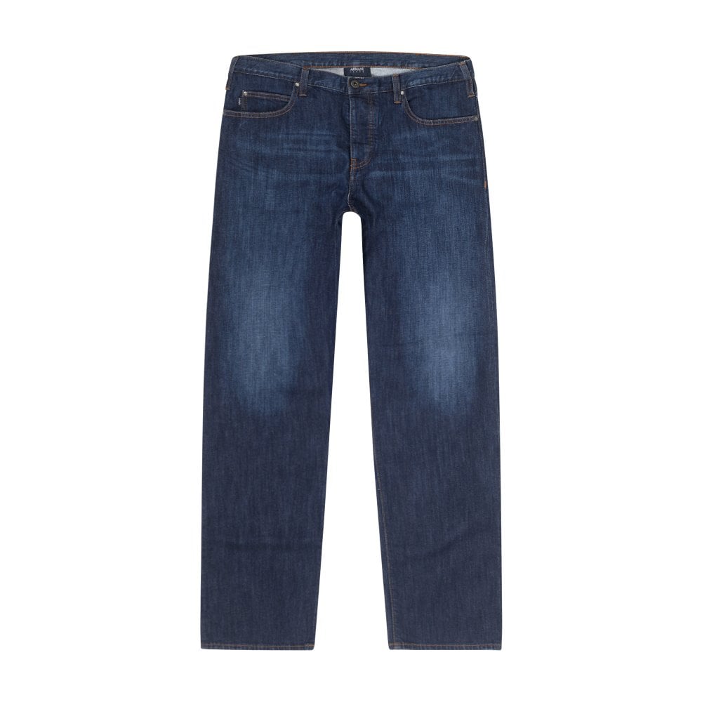 Emporio Armani J21 Mens Regular Fit Blue Stretch Denim Jeans EAM9747