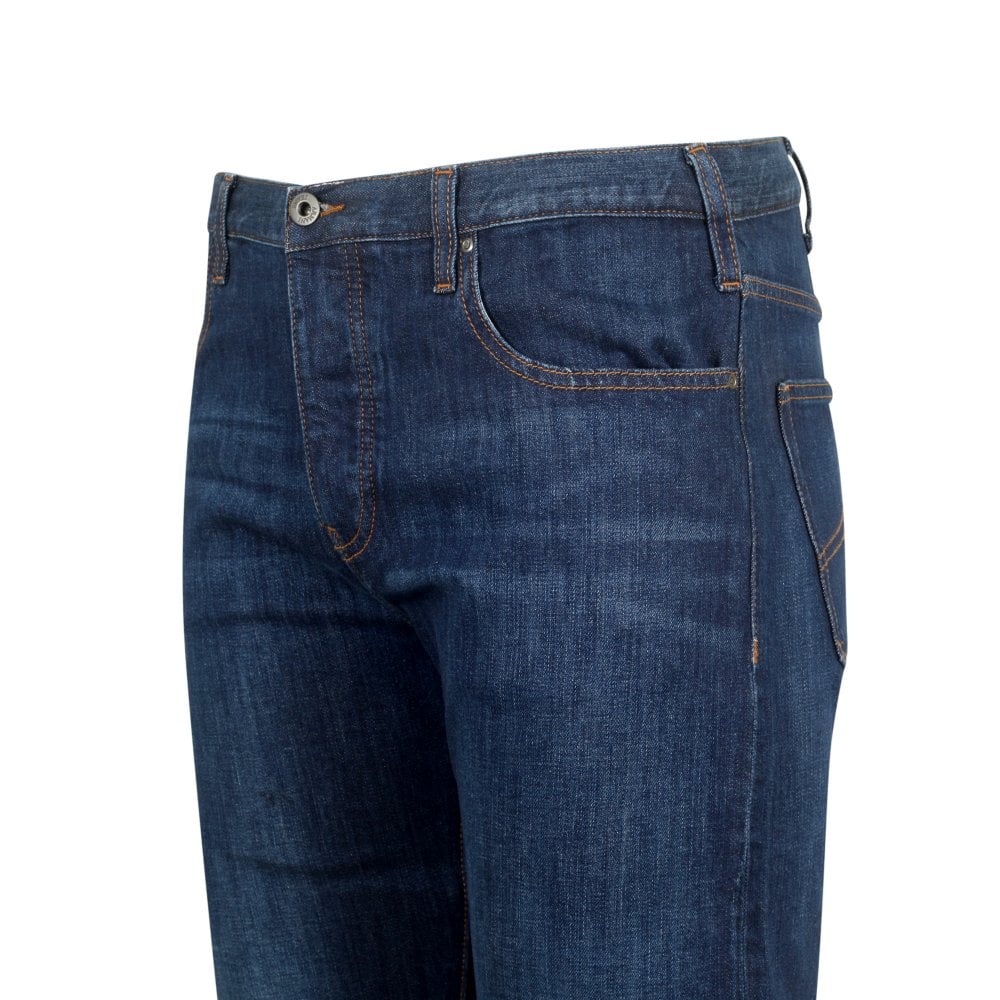 Emporio Armani J21 Mens Regular Fit Blue Stretch Denim Jeans EAM9747