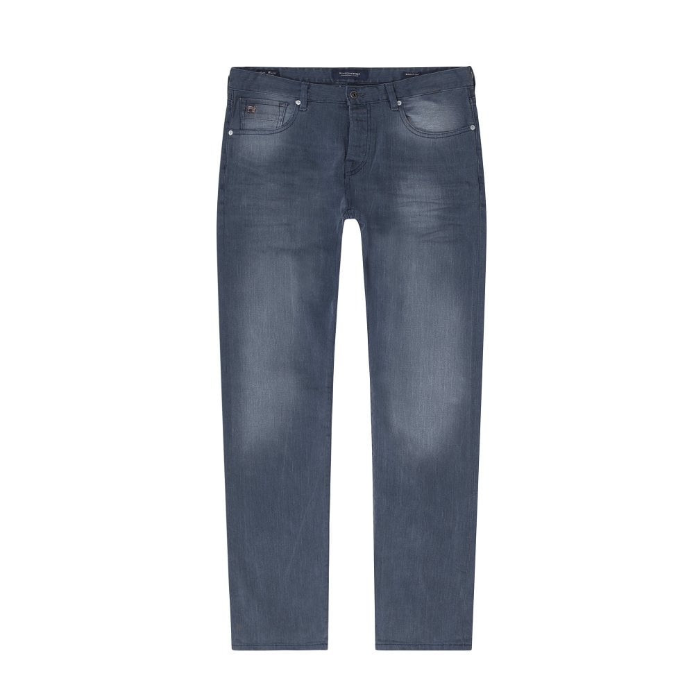 Scotch & Soda Mens Ralston Concrete Bleach Slim Fit Stretch Denim Jeans SCOT9628