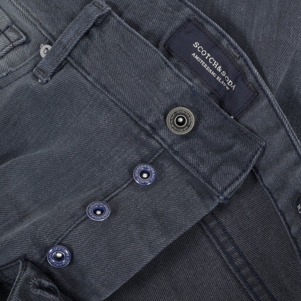 Scotch & Soda Mens Ralston Concrete Bleach Slim Fit Stretch Denim Jeans SCOT9628