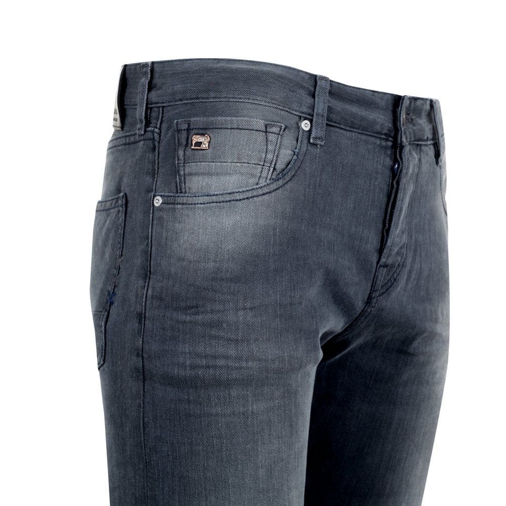 Scotch & Soda Mens Ralston Concrete Bleach Slim Fit Stretch Denim Jeans SCOT9628