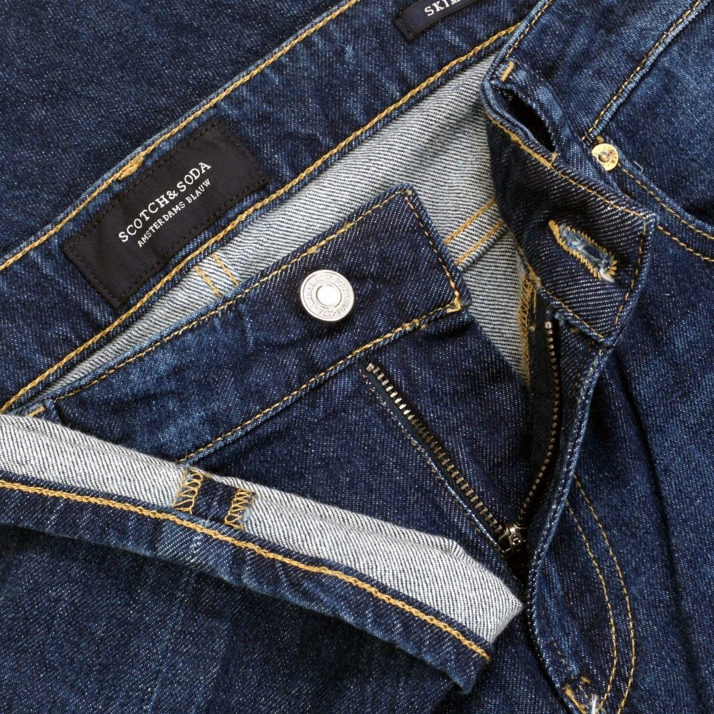 Scotch & Soda Mens Skim Dark Shades Skinny Fit Stretch Denim Jeans SCOT10170