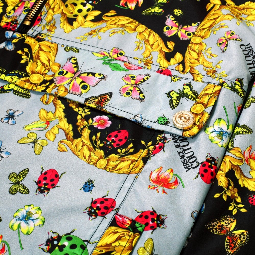 Versace Jeans Couture Mens Mint Coccinelle Print Lightweight Jacket VJC9710