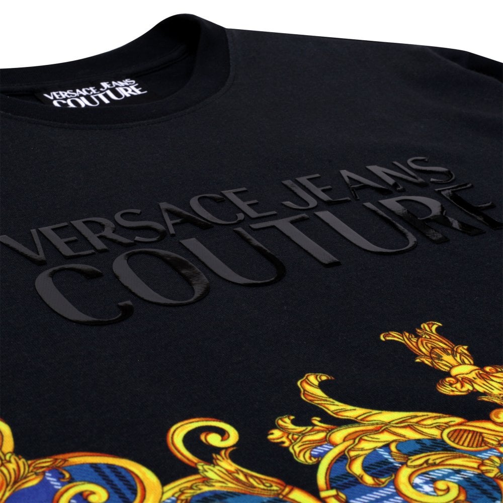 Versace Jeans Couture Mens Logo and Print Black Sweatshirt VJC9714