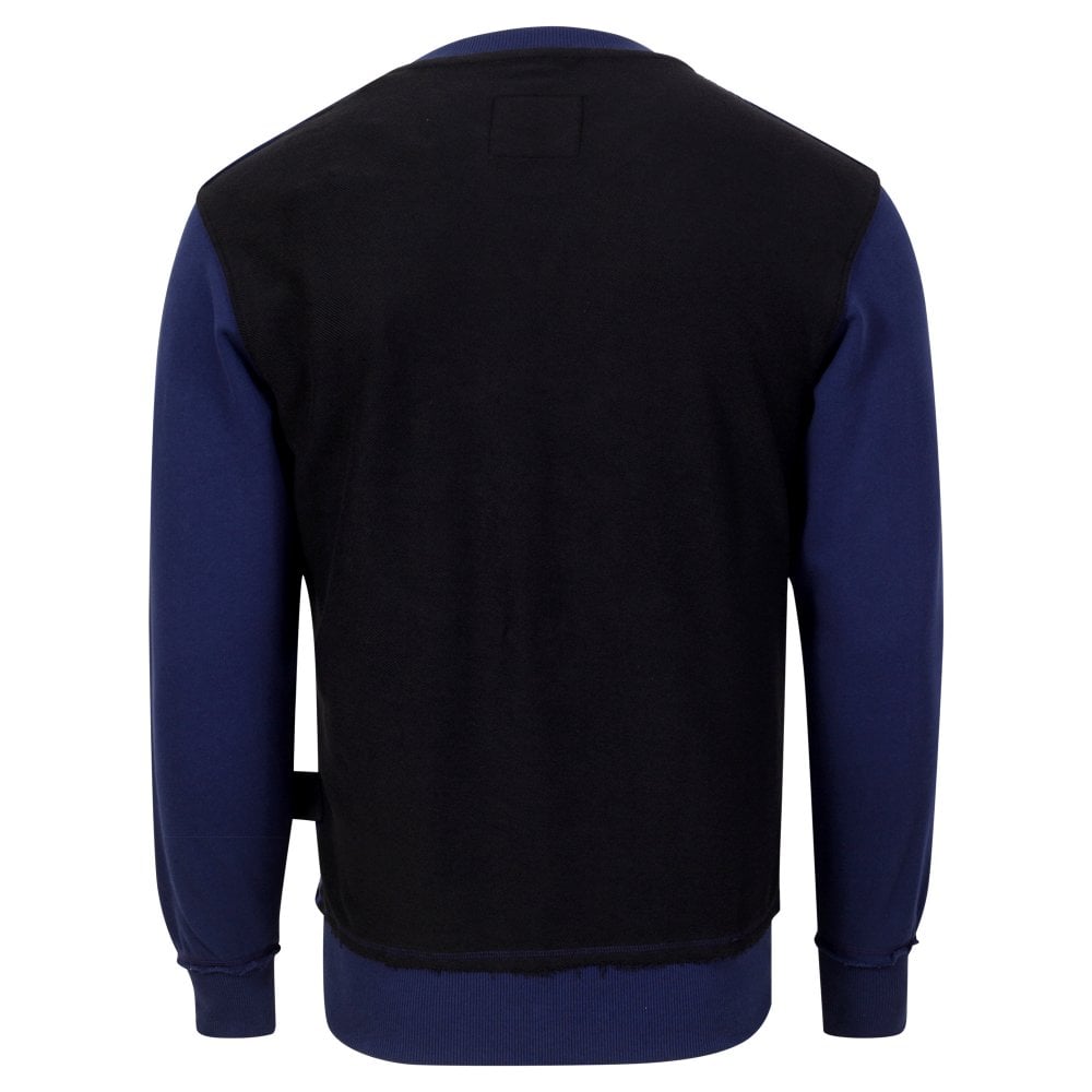 Versace Jeans Couture Mens Embroidered Logo Blue Sweatshirt VJC10191