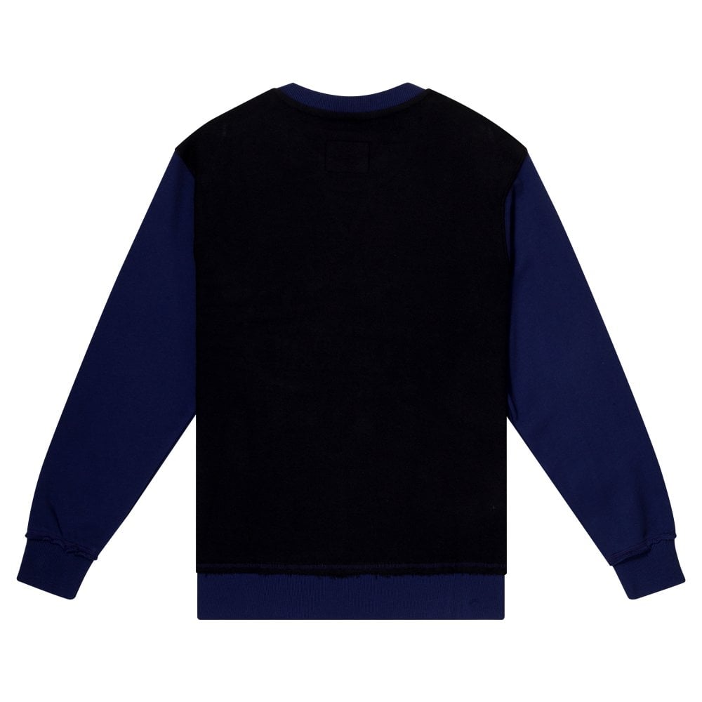 Versace Jeans Couture Mens Embroidered Logo Blue Sweatshirt VJC10191