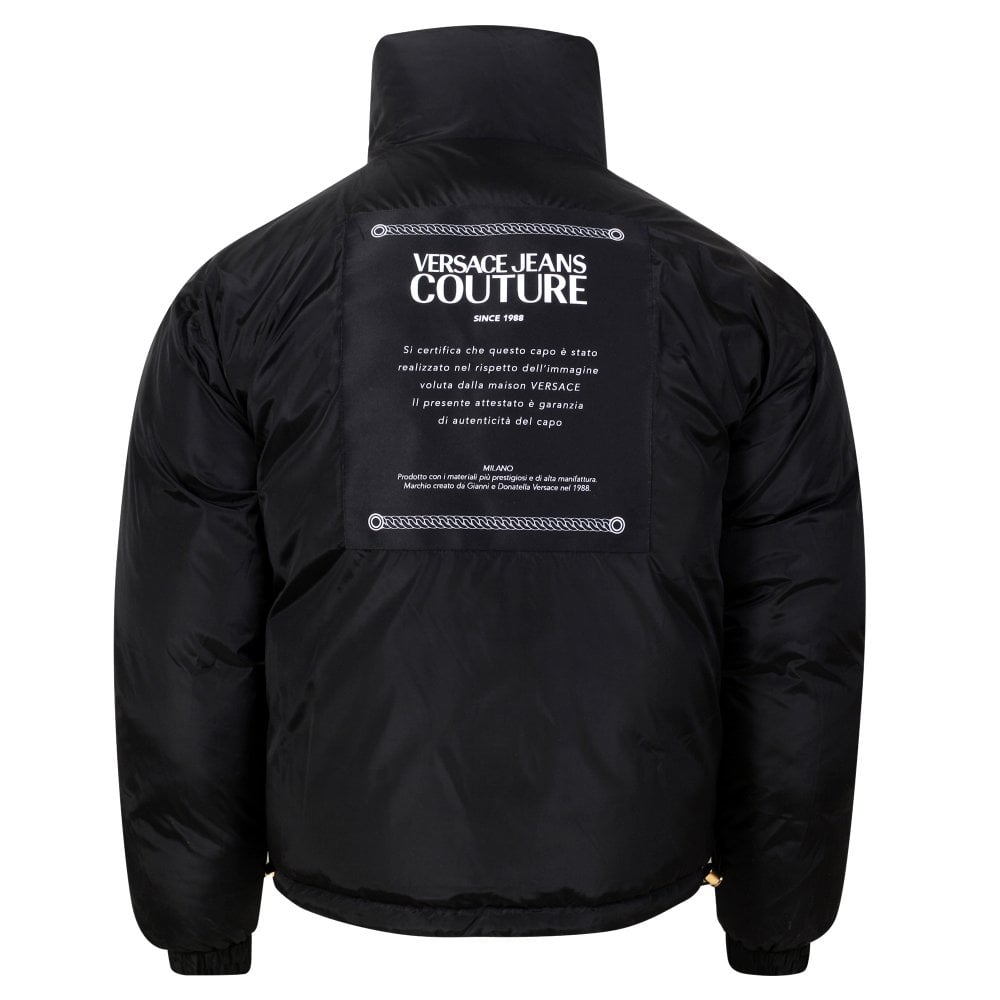 Versace Jeans Couture Mens Mint Leo Chain Print Reversable Quilted Jacket VJC10198
