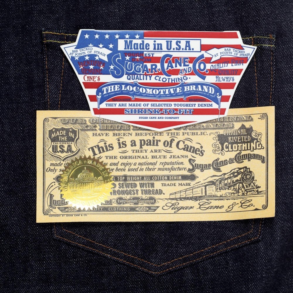 Sugar Cane Made in USA Dead Stock Denim 1947 13oz Raw Denim Jeans CANE10616