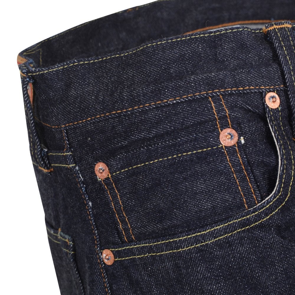 Sugar cane Mens 13oz Made in USA Dead Stock 1947 Rinsed Wash Denim Jeans CANE10617