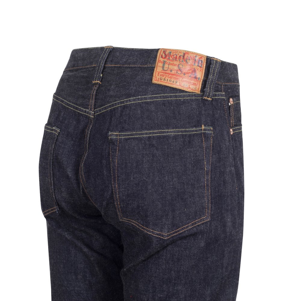 Sugar cane Mens 13oz Made in USA Dead Stock 1947 Rinsed Wash Denim Jeans CANE10617