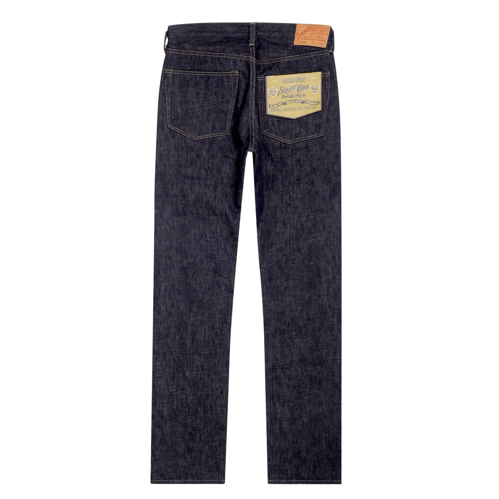 Sugar Cane mens 16.25oz SugarCane Fiber Tapered Fit Non Wash Denim Jeans CANE9374