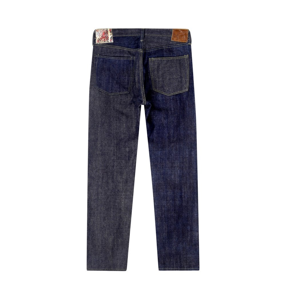 Sugar Cane Mens 14oz SugarCane Fiber None Wash Tapered Slim Fit Denim Jeans CANE10075