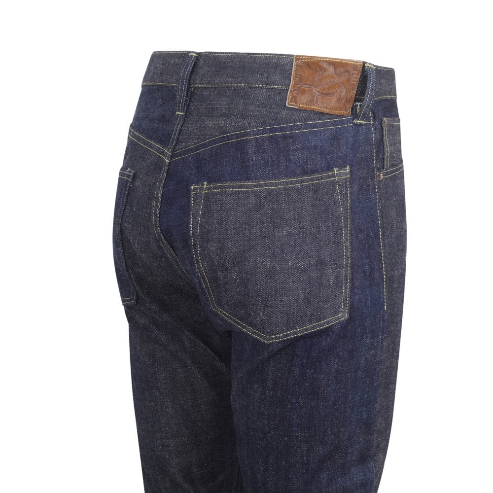 Sugar Cane Mens 14oz SugarCane Fiber None Wash Tapered Slim Fit Denim Jeans CANE10075