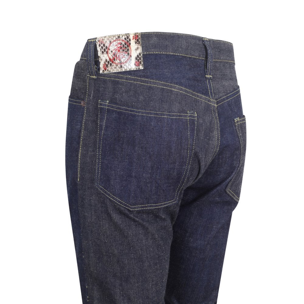 Sugar Cane Mens 14oz SugarCane Fiber None Wash Tapered Slim Fit Denim Jeans CANE10075