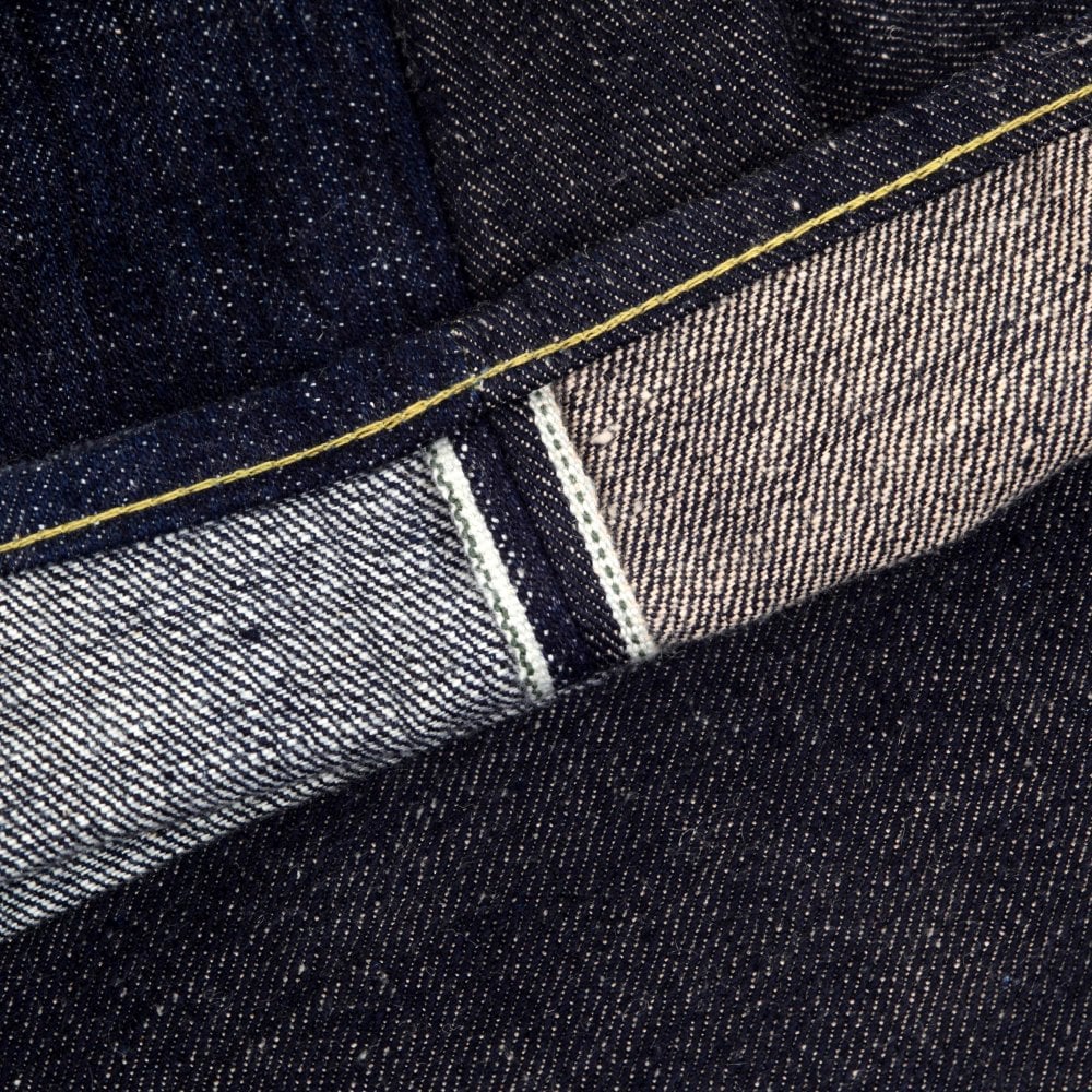 Sugar Cane Mens 14oz SugarCane Fiber None Wash Tapered Slim Fit Denim Jeans CANE10075