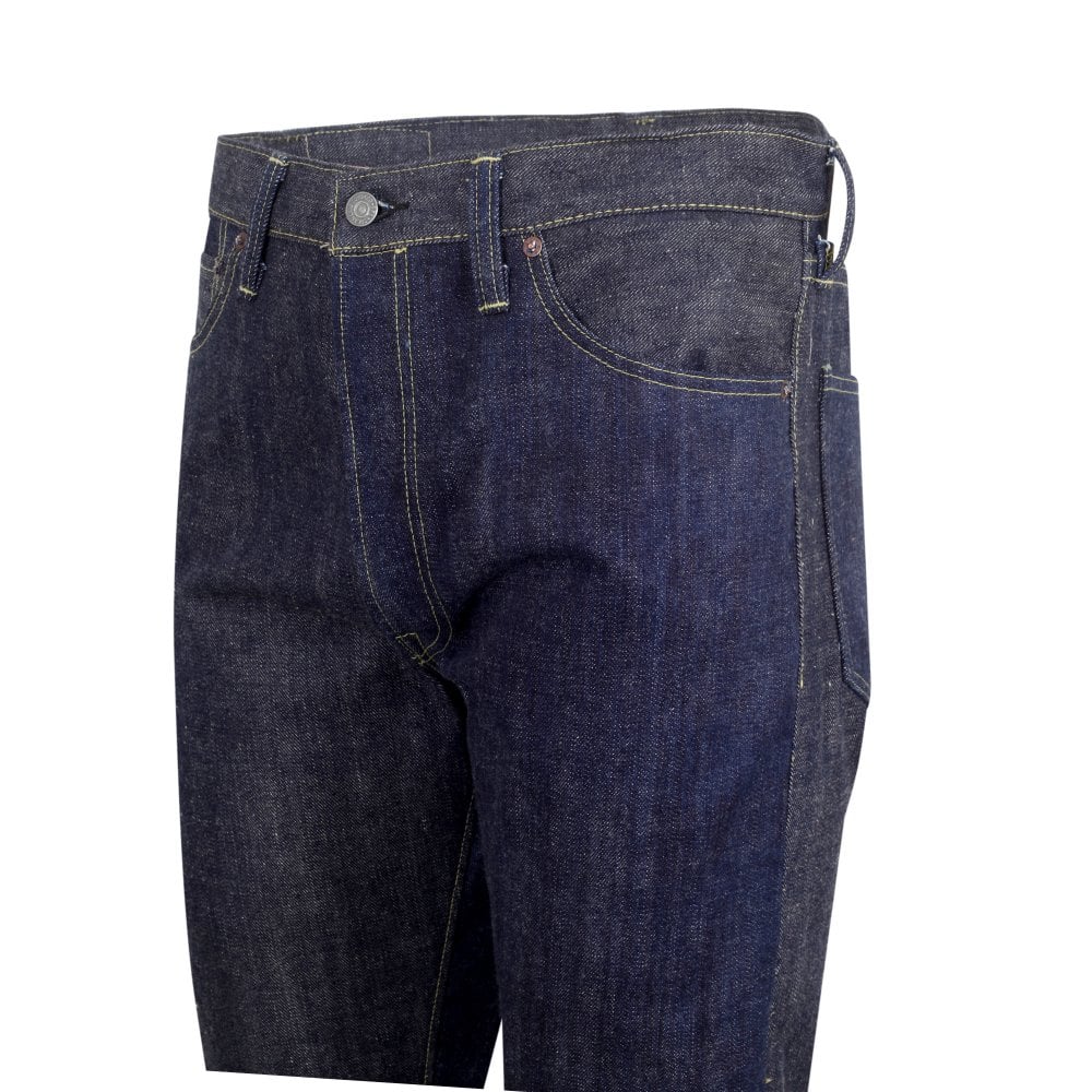 Sugar Cane Mens 14oz SugarCane Fiber None Wash Tapered Slim Fit Denim Jeans CANE10075