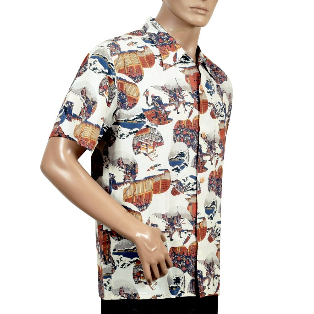 Sun Surf Hokusai Special Edition Off White Mens Hawaiian Shirt SURF9046