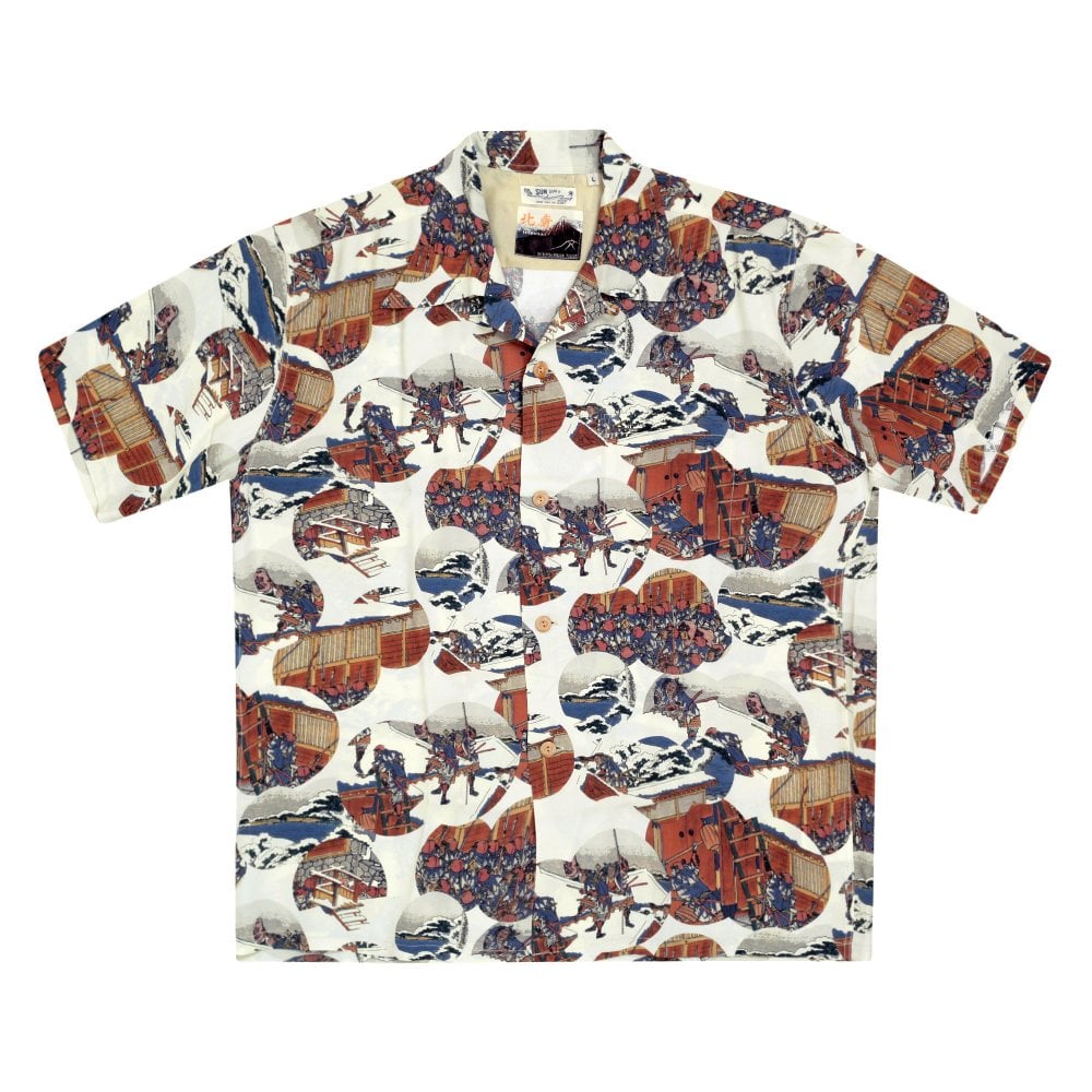 Sun Surf Hokusai Special Edition Off White Mens Hawaiian Shirt SURF9046
