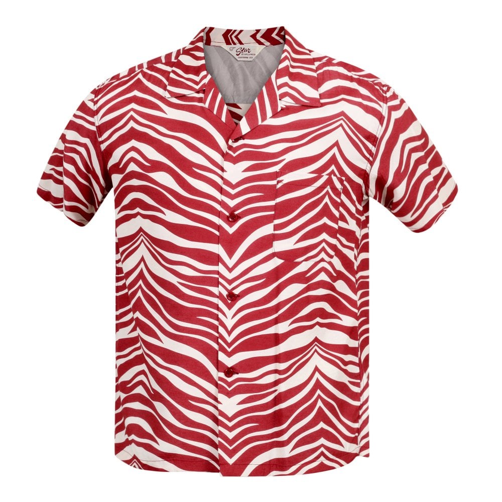 Orange Star of Hollywood Zebra print Hawaiian Shirt SoH9039