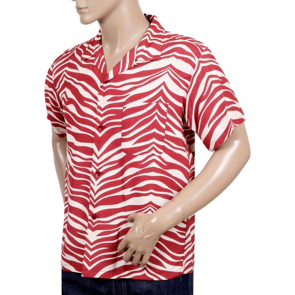 Orange Star of Hollywood Zebra print Hawaiian Shirt SoH9039