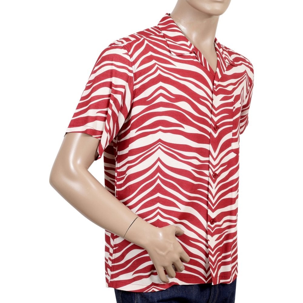 Orange Star of Hollywood Zebra print Hawaiian Shirt SoH9039