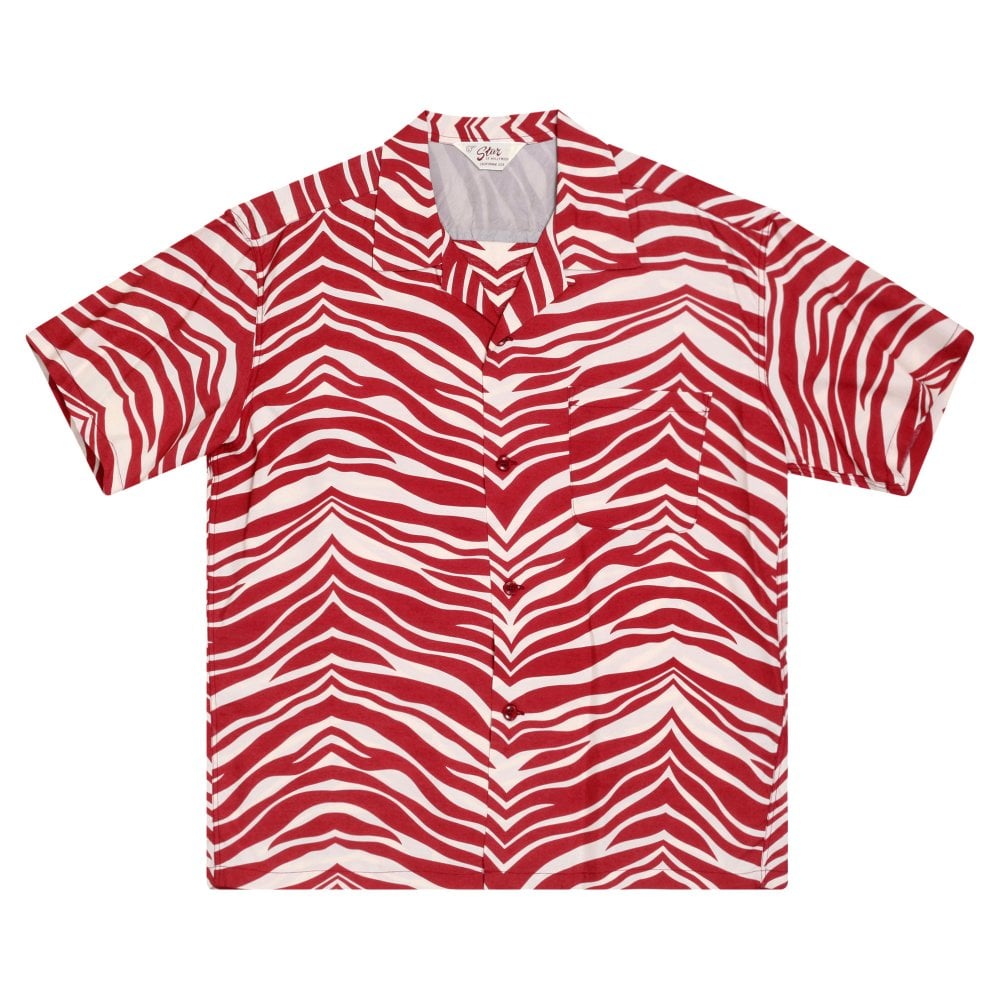 Orange Star of Hollywood Zebra print Hawaiian Shirt SoH9039