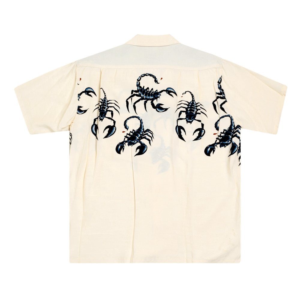 Scorpion Vince Ray Star of Hollywood Off White Hawaiian Shirt SoH9040