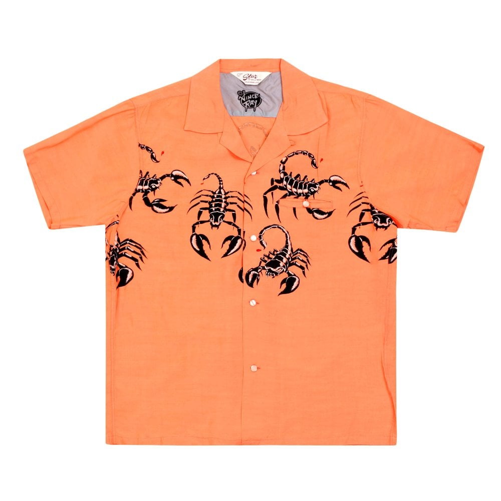 Scorpion Vince Ray Star of Hollywood Pink Hawaiian Shirt SoH9042