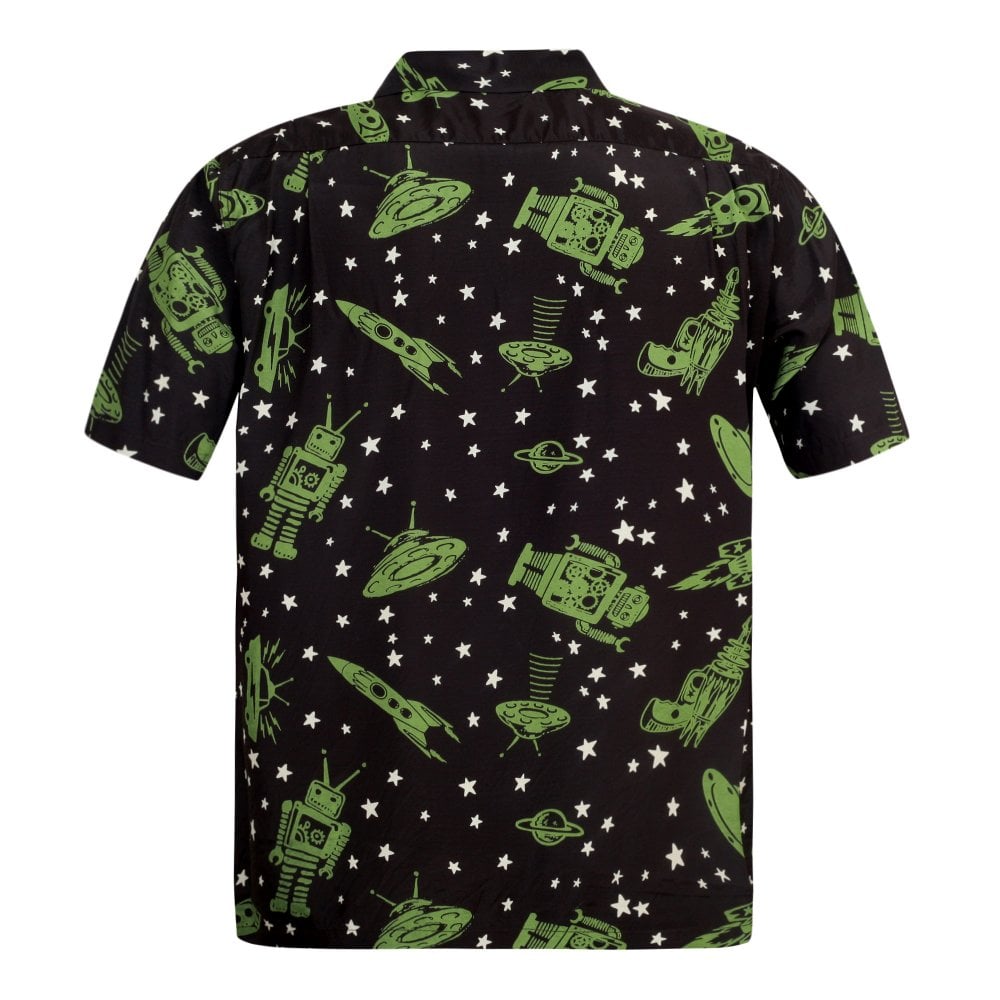 Space Rockets Vince Ray Star of Hollywood Black Hawaiian Shirt SoH9044