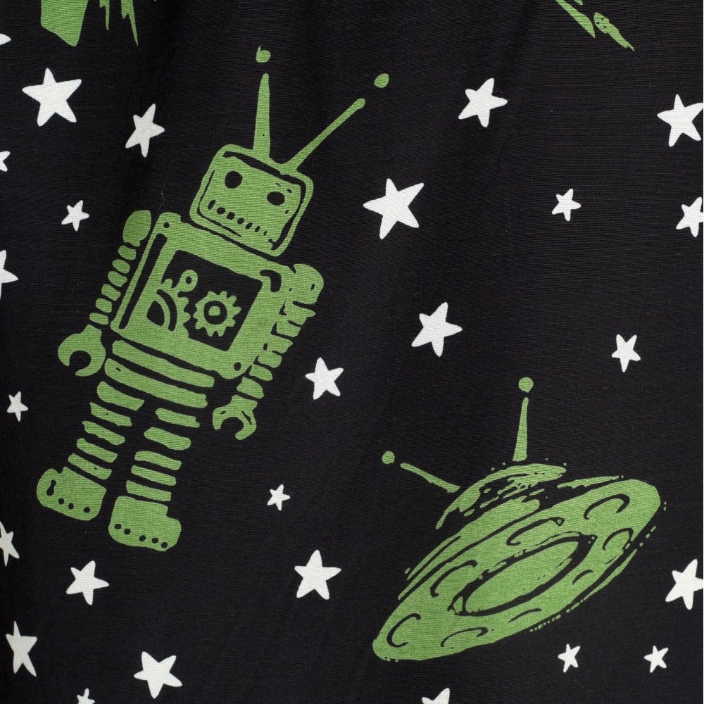 Space Rockets Vince Ray Star of Hollywood Black Hawaiian Shirt SoH9044