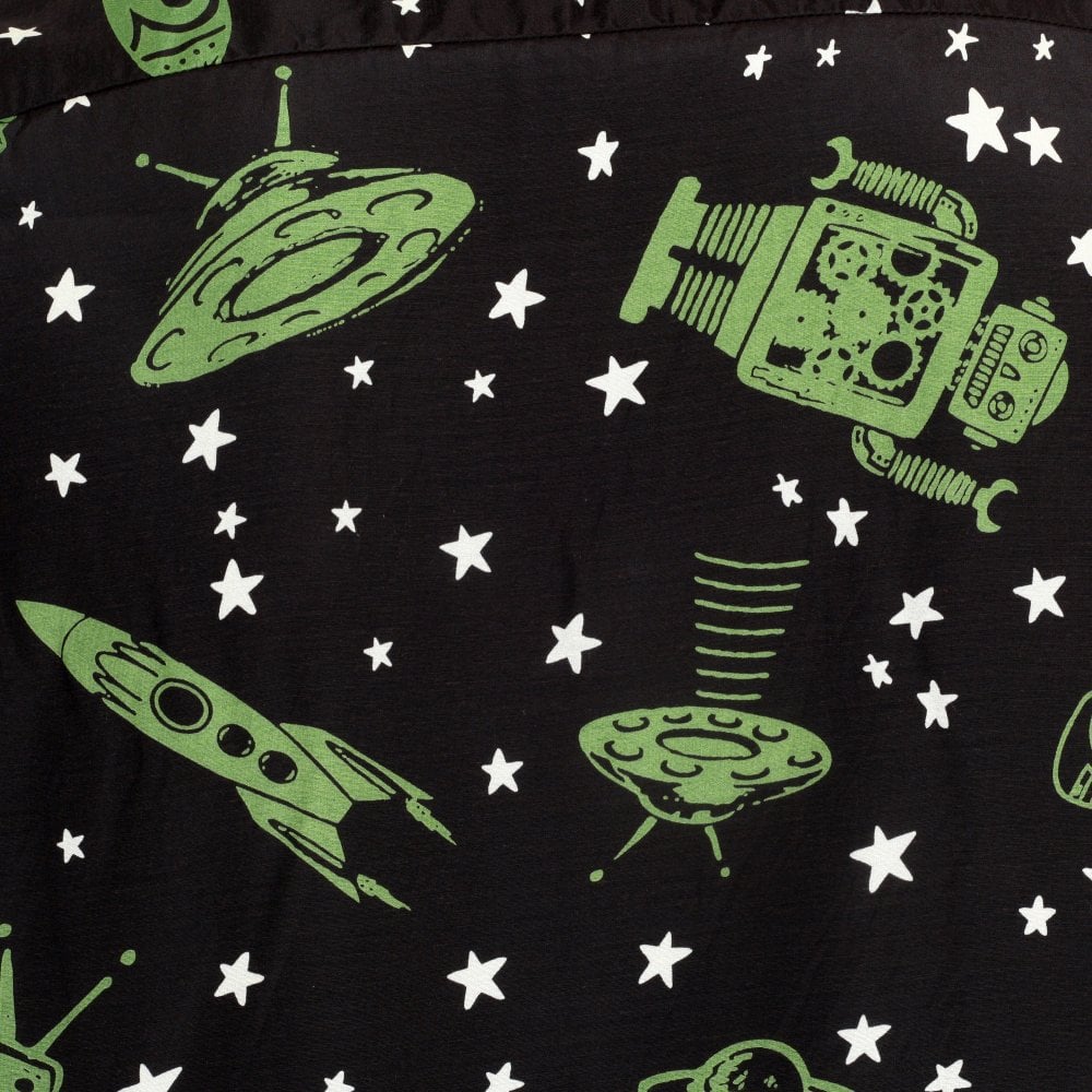 Space Rockets Vince Ray Star of Hollywood Black Hawaiian Shirt SoH9044