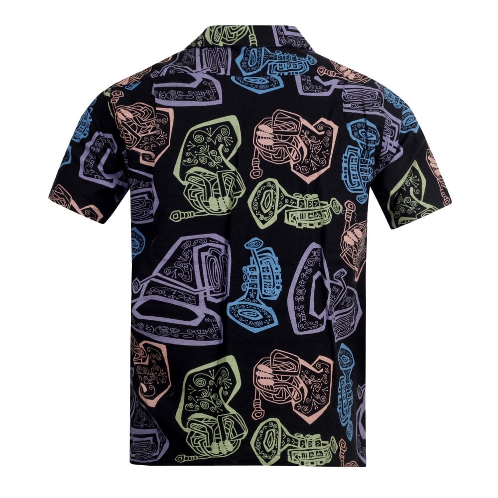 Instruments of Brass Star of Hollywood Black Hawaiian Shirt SoH9369