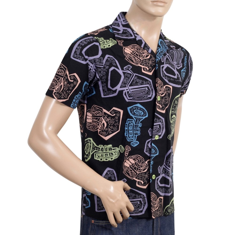 Instruments of Brass Star of Hollywood Black Hawaiian Shirt SoH9369
