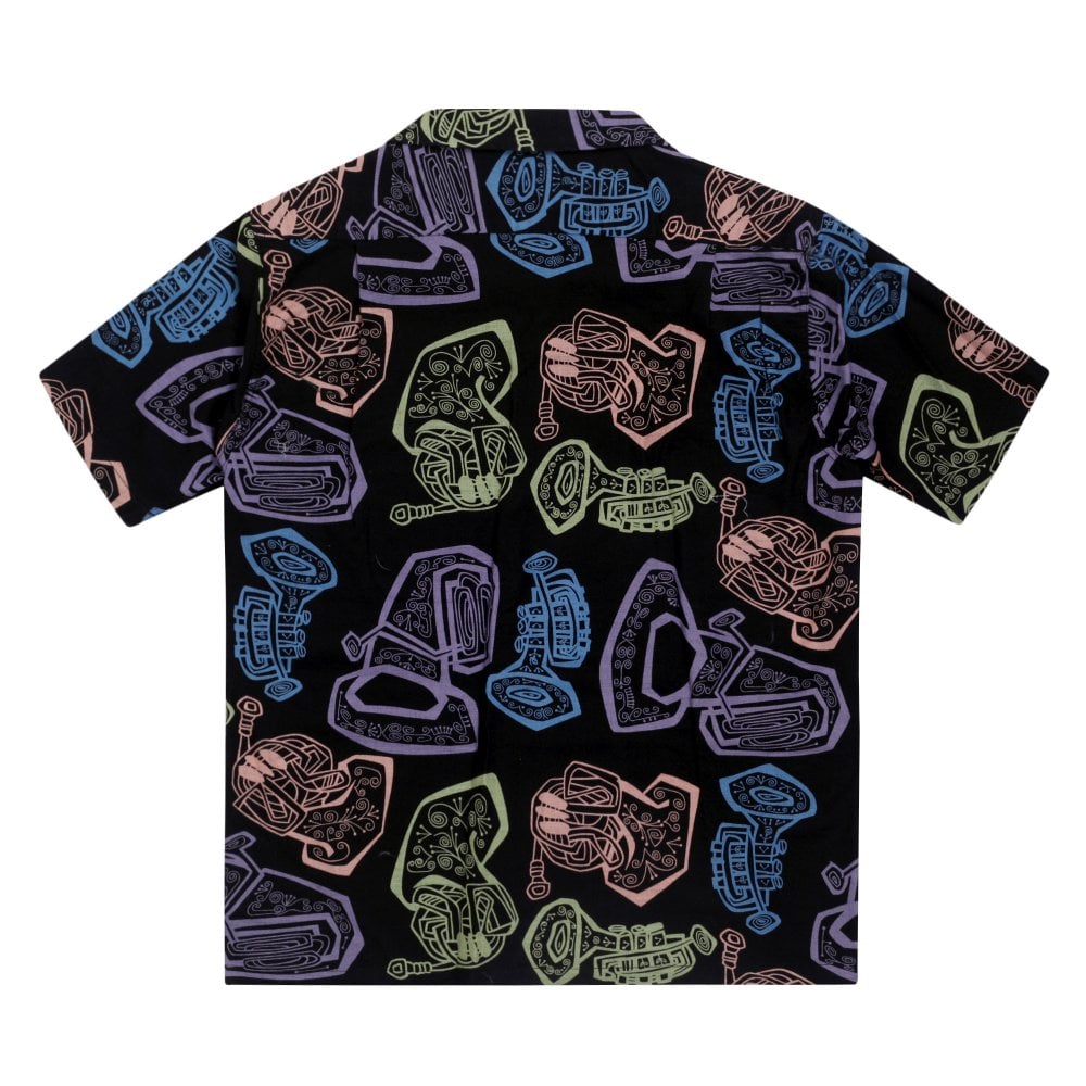 Instruments of Brass Star of Hollywood Black Hawaiian Shirt SoH9369