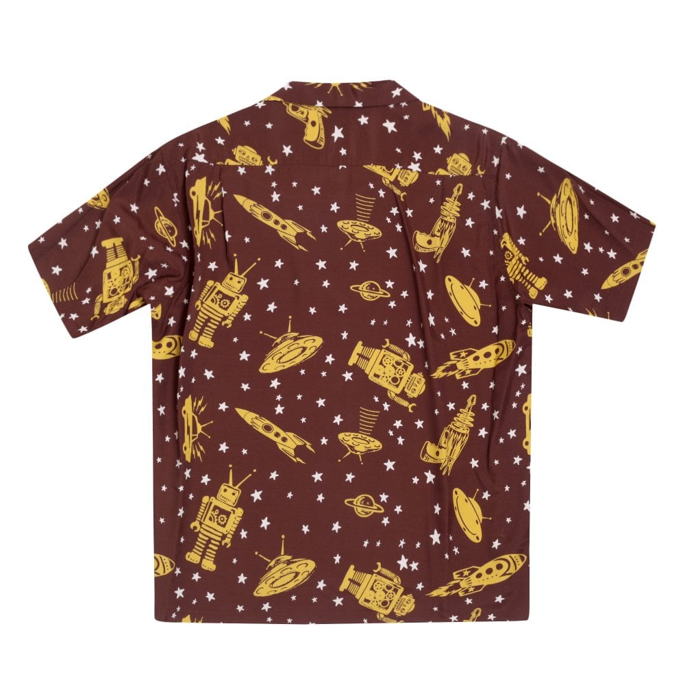 Space Rockets Vince Ray Star of Hollywood Brown Hawaiian Shirt SoH9045