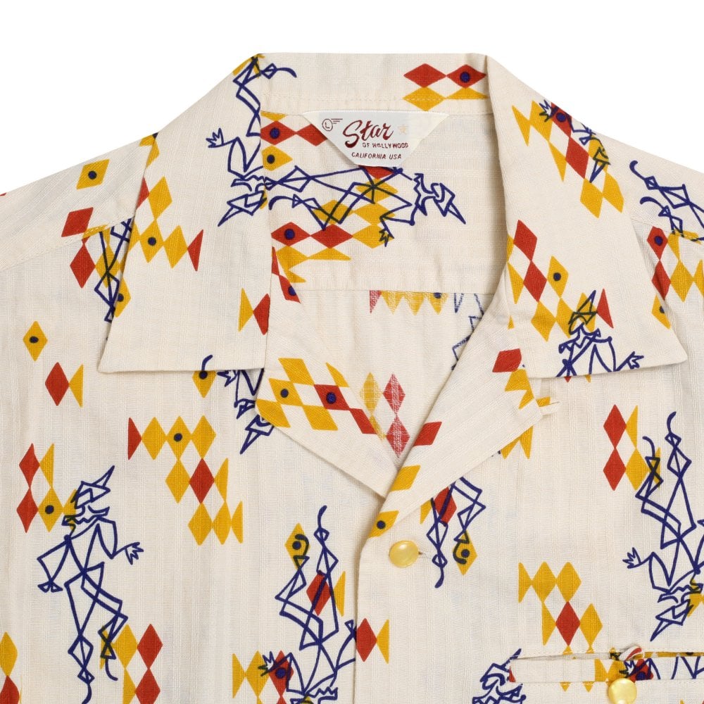 Pierrot Off White Star of Hollywood Hawaiian Shirt SoH9371