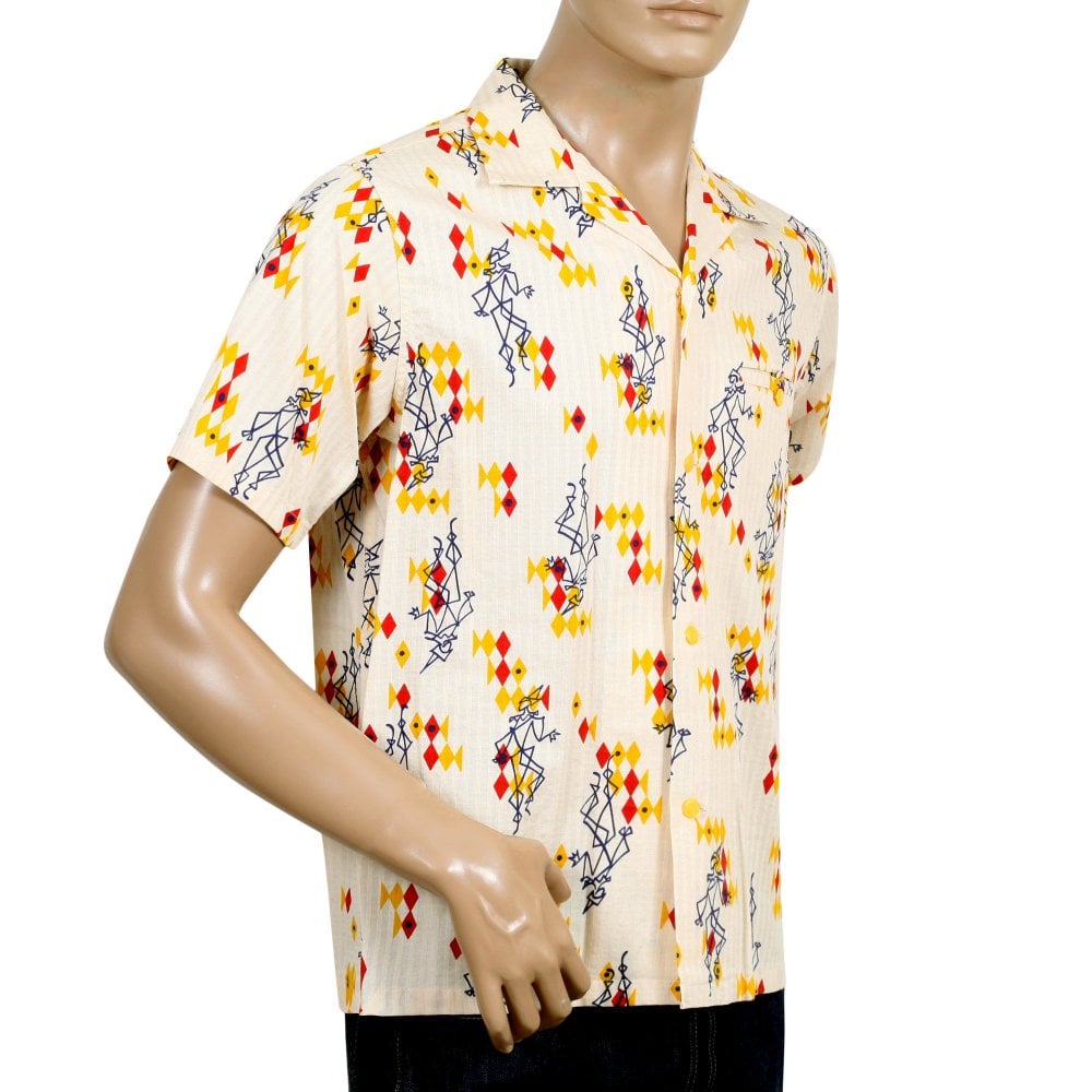 Pierrot Off White Star of Hollywood Hawaiian Shirt SoH9371