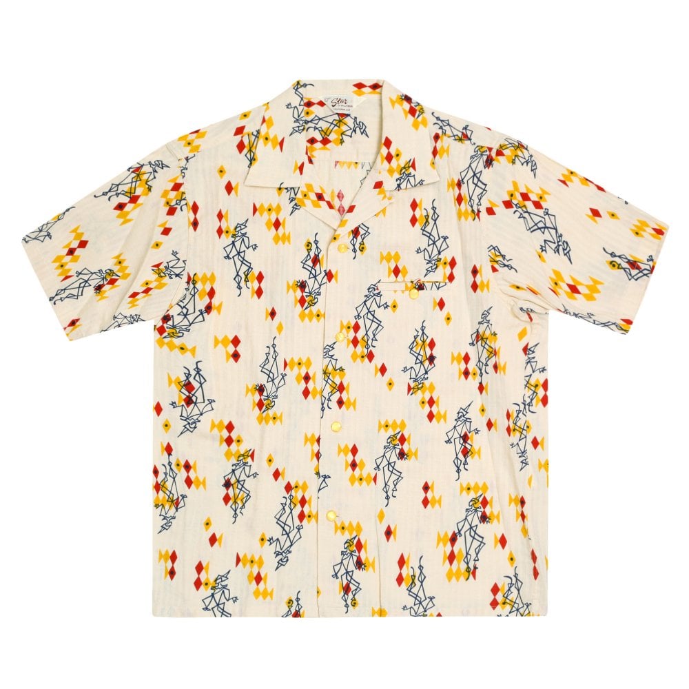 Pierrot Off White Star of Hollywood Hawaiian Shirt SoH9371