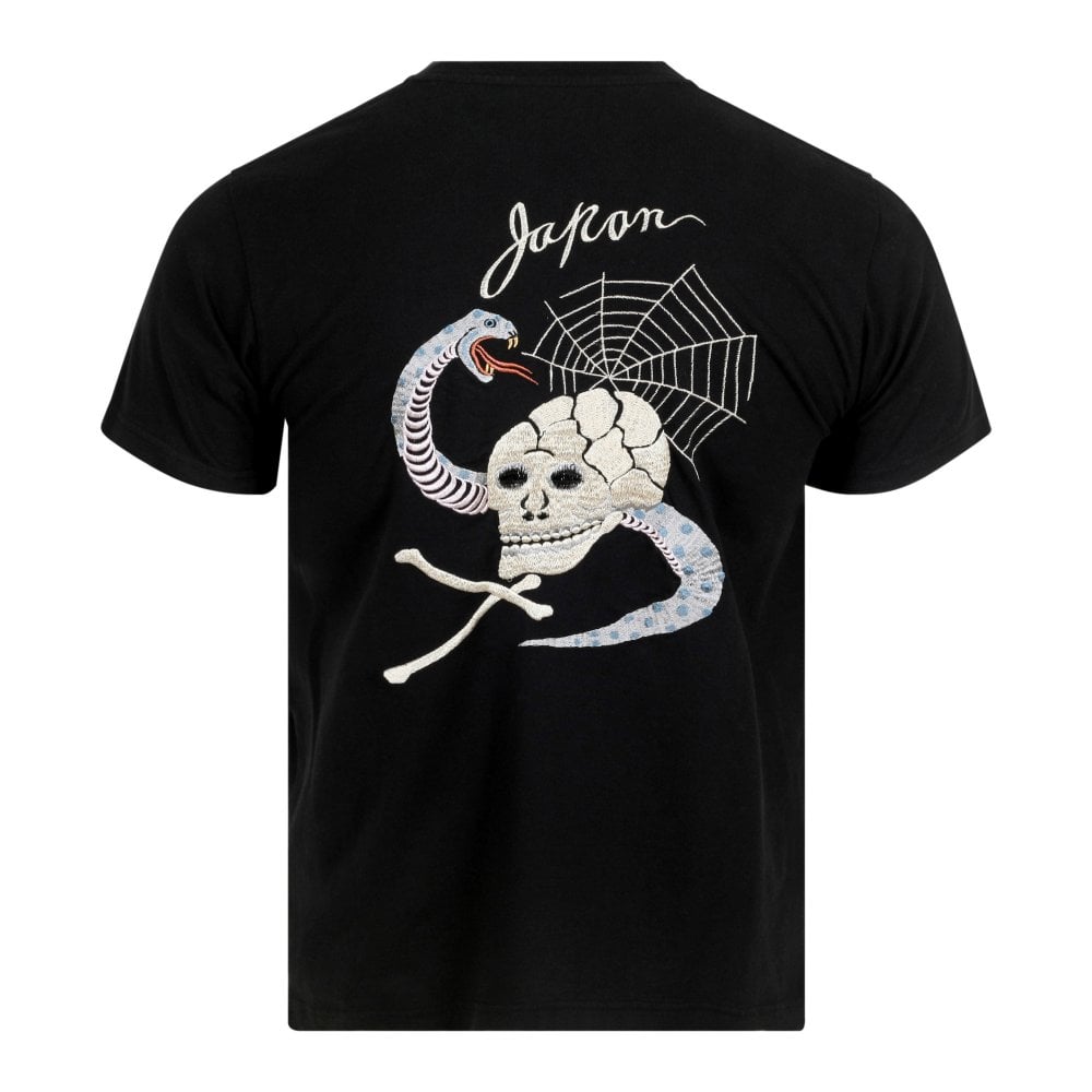TaIlor Toyo Black Suka Skull and Snake Mens T Shirt tt10076