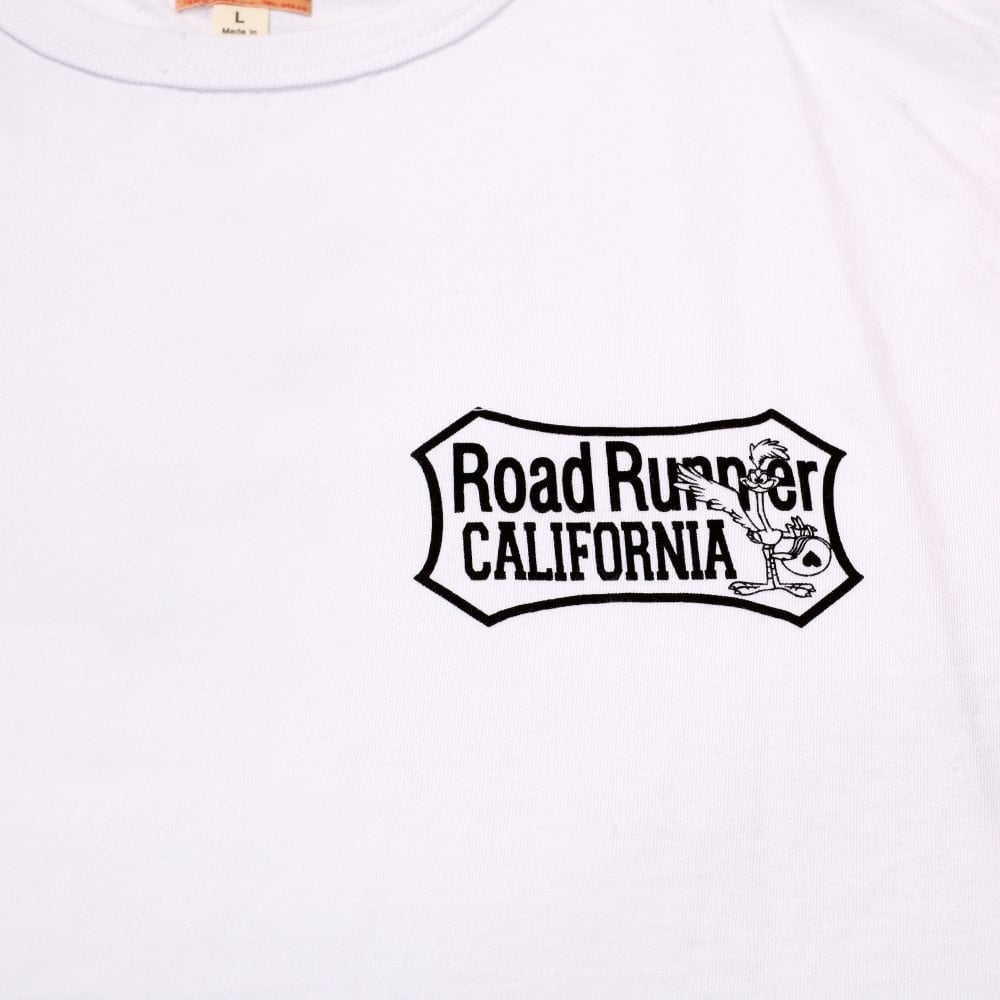 Cheswick Looney Tunes Mens White Motor Service Road Runner T Shirt CHES11076