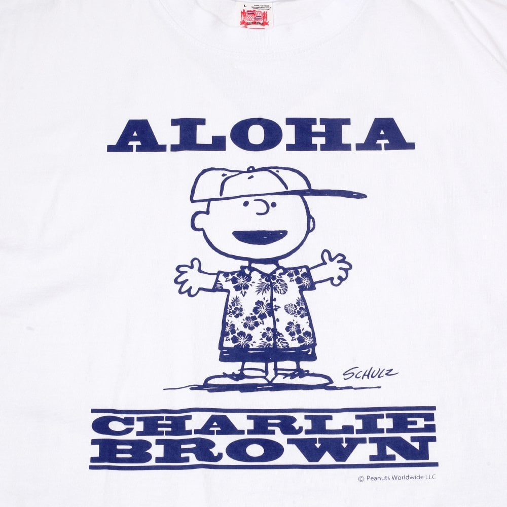 White Sun Surf x Charlie Brown Aloha White T Shirt SURF11079