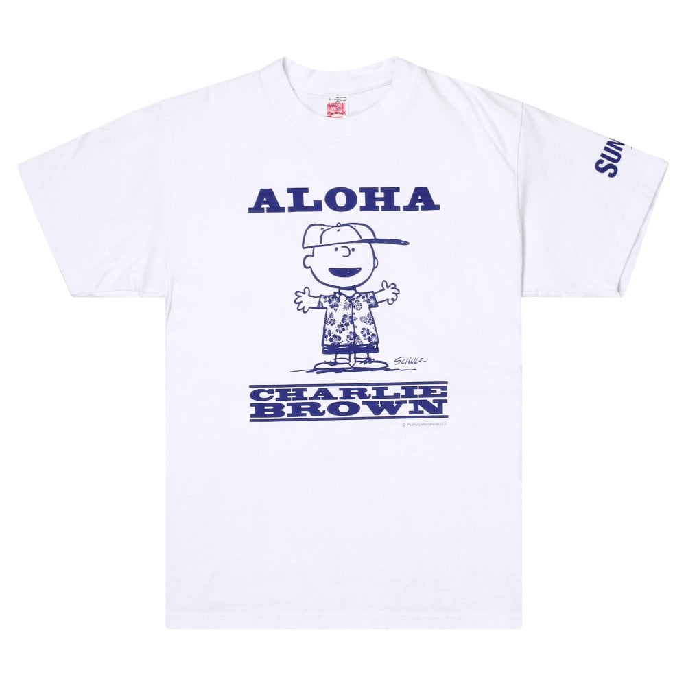 White Sun Surf x Charlie Brown Aloha White T Shirt SURF11079