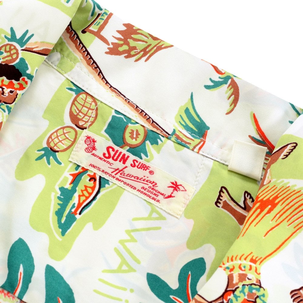 Sun Surf Mens Luau Off White Hawaiian Shirt SURF10084