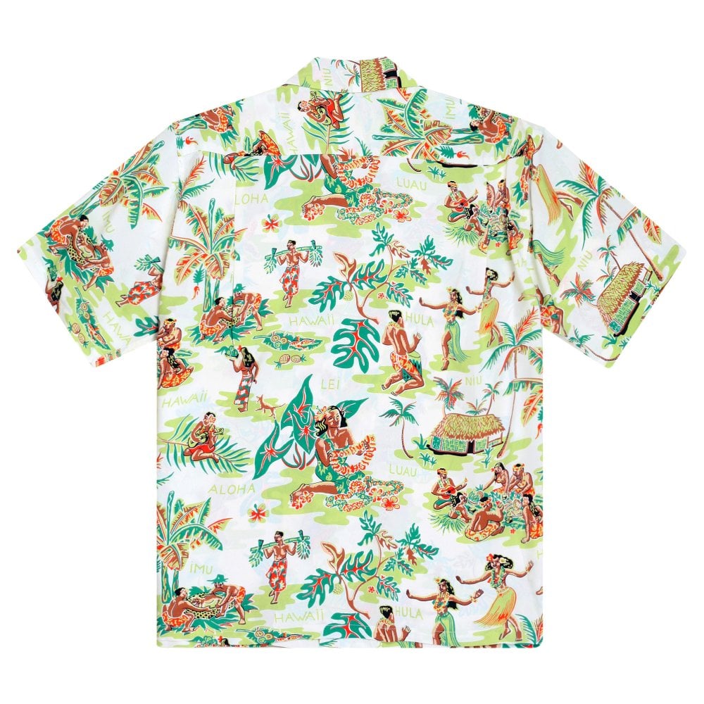 Sun Surf Mens Luau Off White Hawaiian Shirt SURF10084
