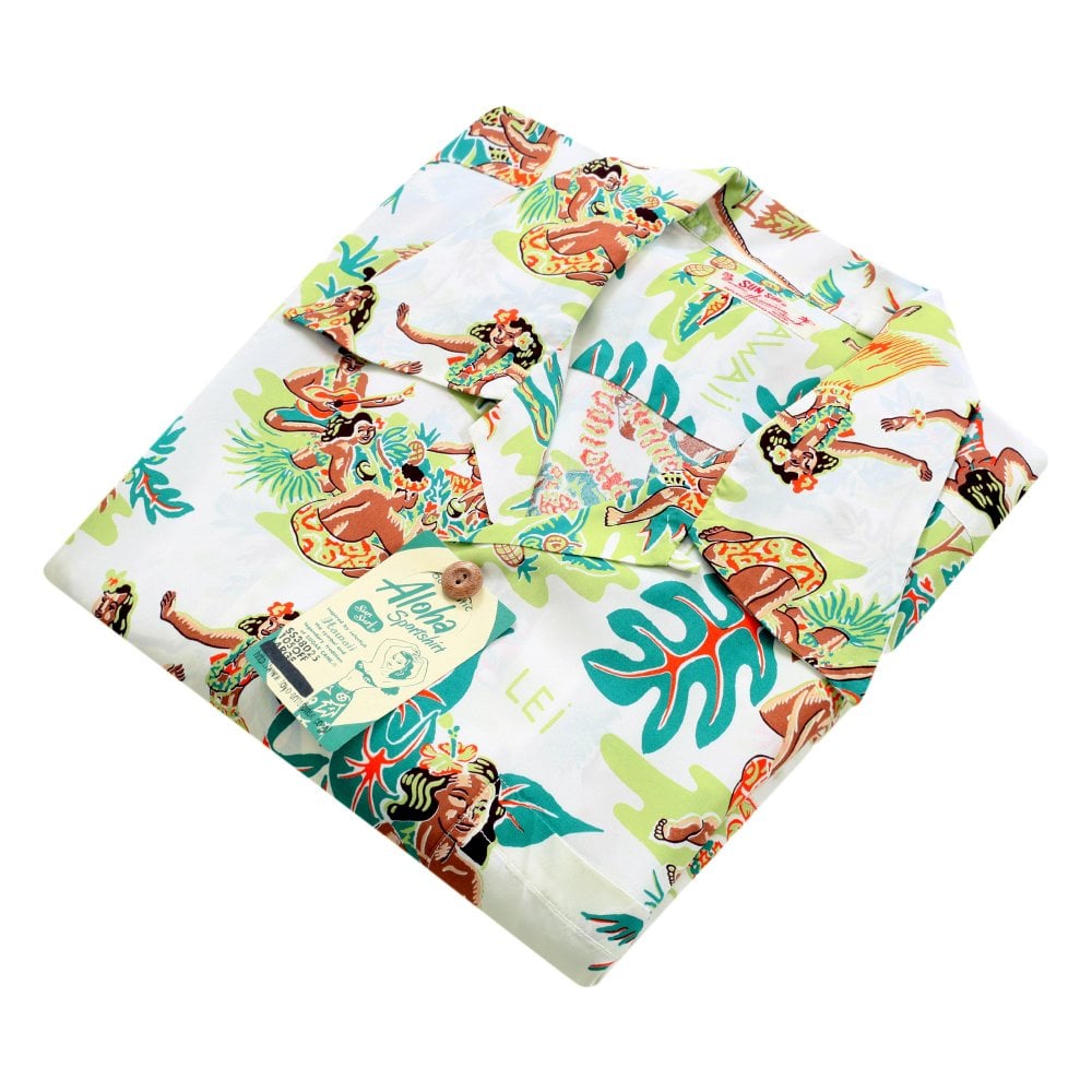 Sun Surf Mens Luau Off White Hawaiian Shirt SURF10084