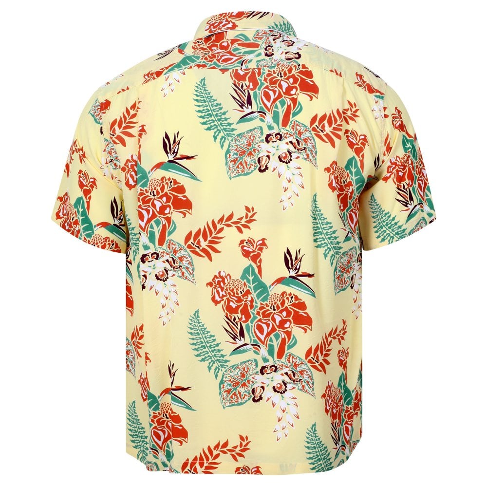 Sun Surf Mens Flourish Flowers Yellow Hawaiian Shirt SURF11090
