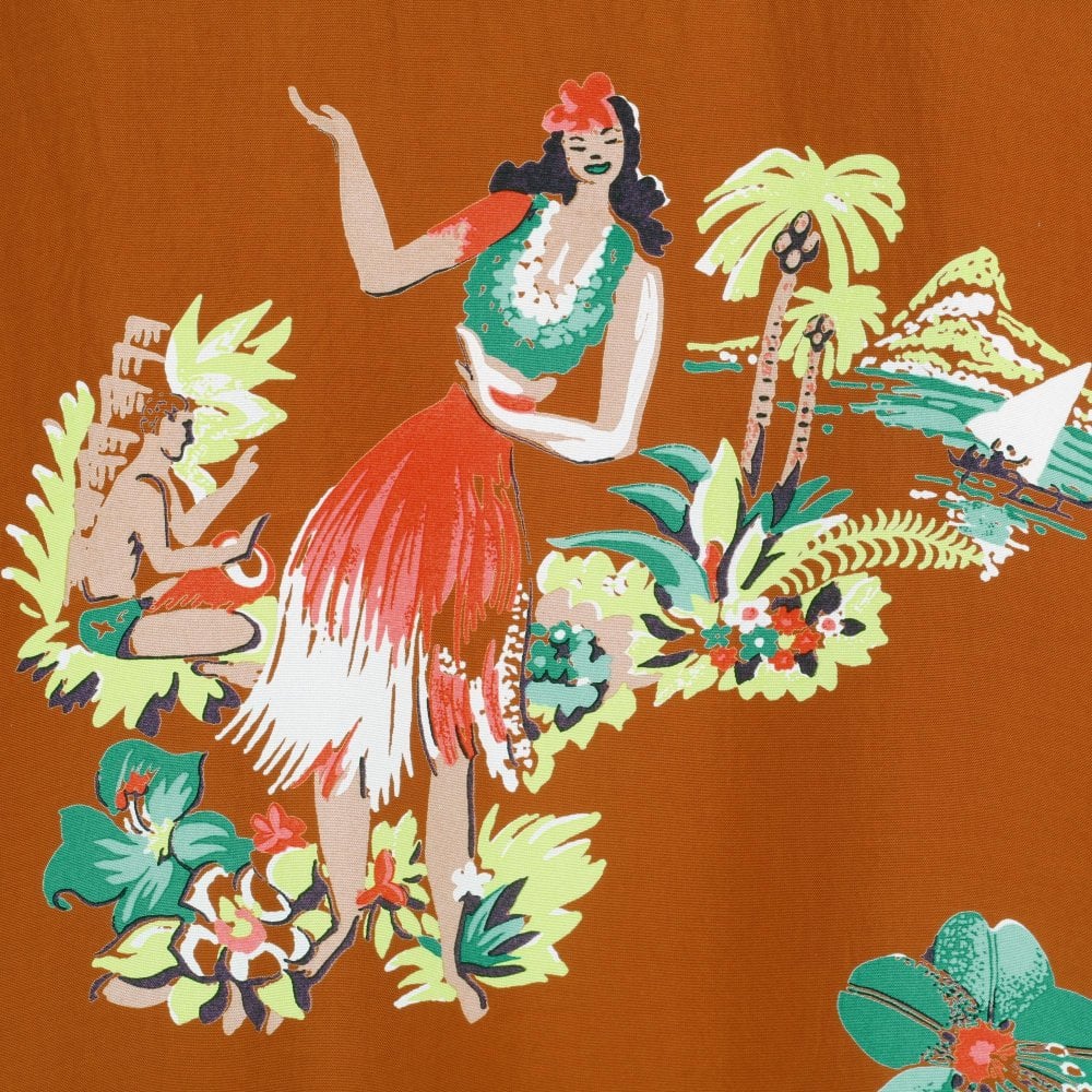 Sun Surf Brown Being To Dance Hula Hawaiian Shirt SURF10089