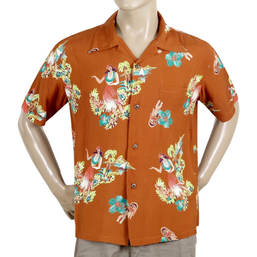 Sun Surf Brown Being To Dance Hula Hawaiian Shirt SURF10089