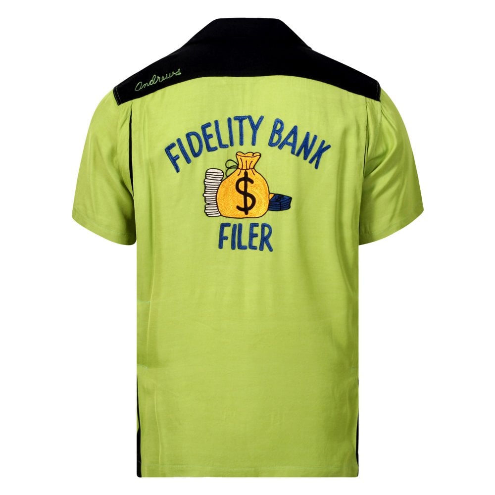 Sun Surf King Louie by Holiday Light Green Bowling Shirt SURF10090